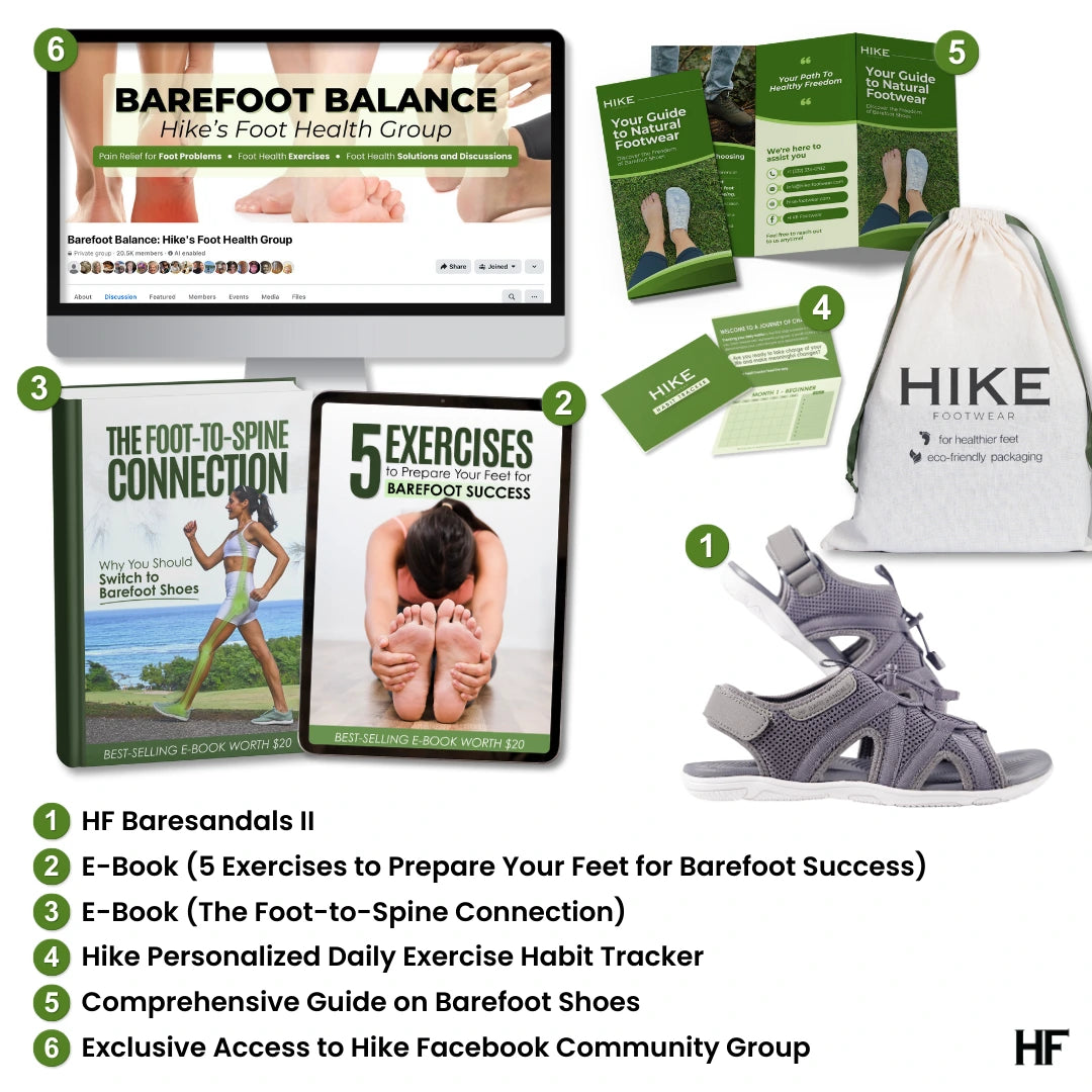 HF Baresandals II - Ergonomisch Voetbed & Ultra-Lichtgewicht Barefoot Sandalen (Unisex)