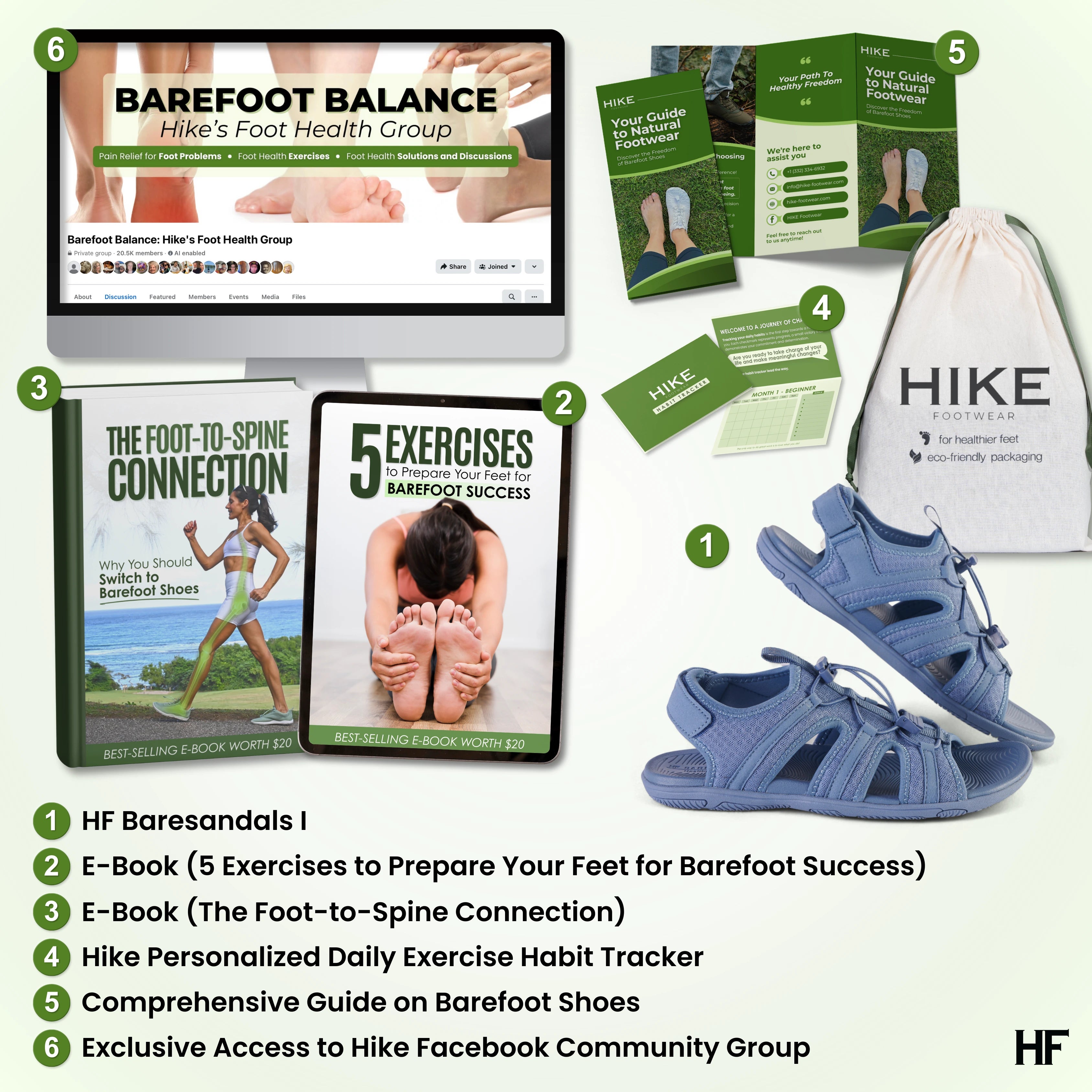 HF Baresandals I – Ergonomic Footbed & Ultra-Lightweight Barefoot Sandals (Unisex) (BOGO)