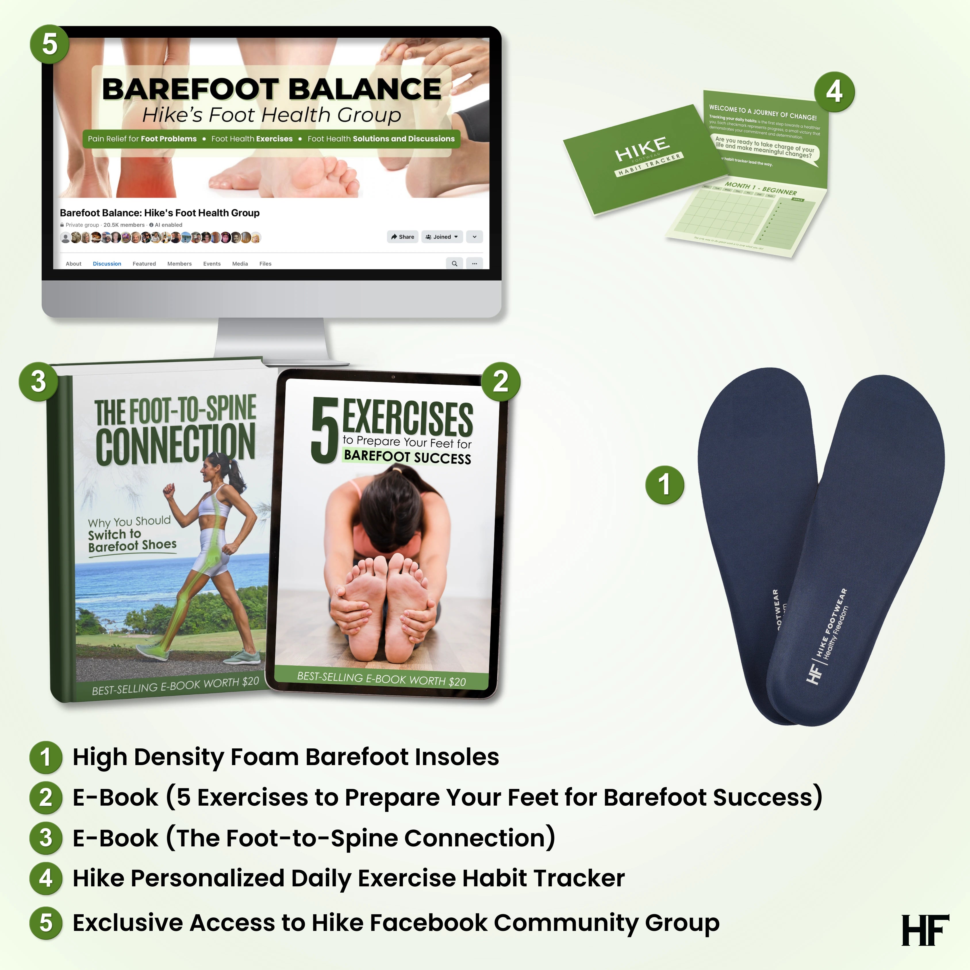Inlegzolen van schuim met hoge dichtheidvoor barefoot schoenen - Lichtgewicht, antislip & ademend