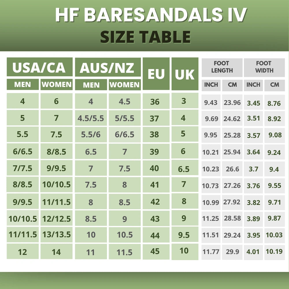 [NIEUW – Beperkte voorraad] HF Baresandals IV – Outdoor & Lichtgewicht Barefoot Sandalen