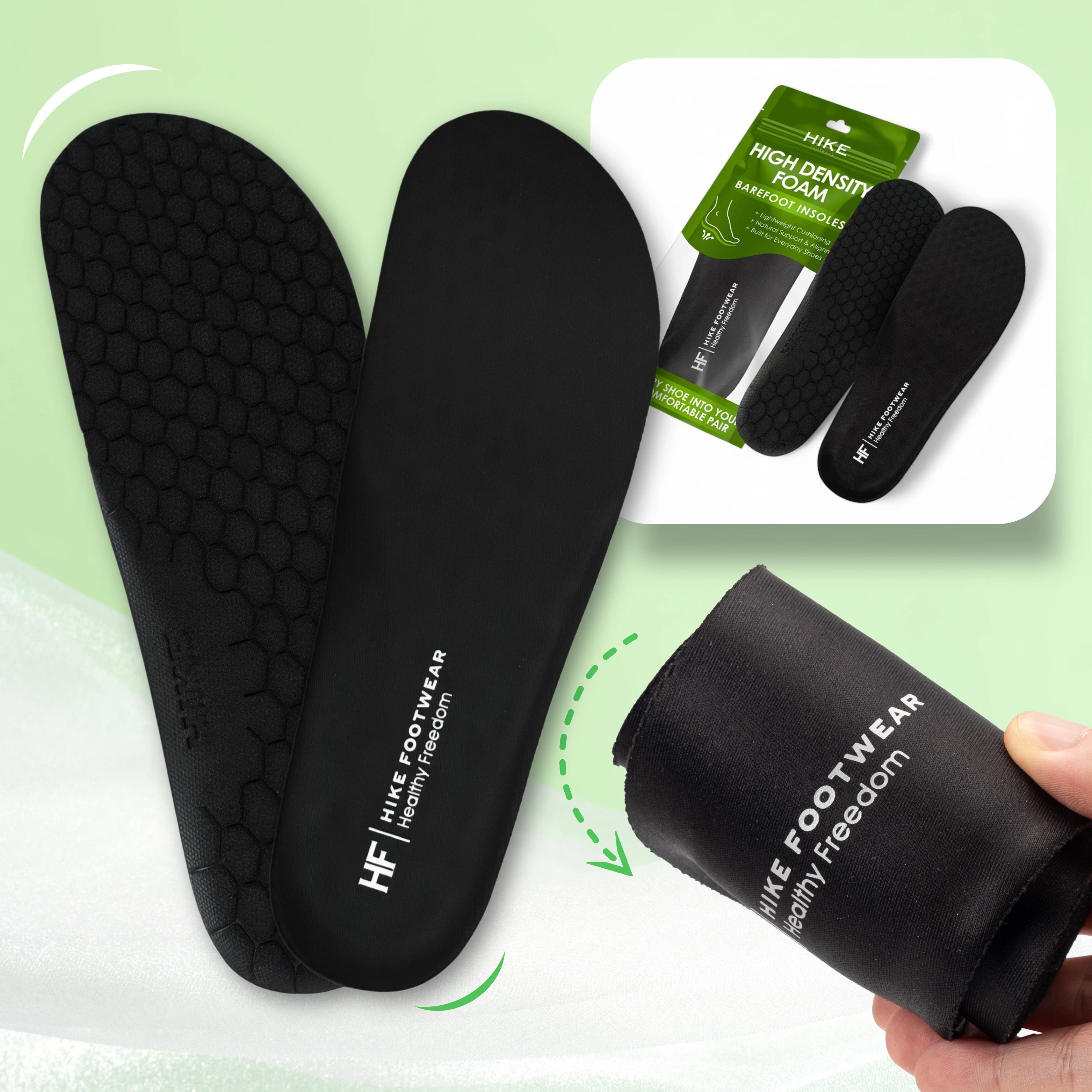 Inlegzolen van schuim met hoge dichtheidvoor barefoot schoenen - Lichtgewicht, antislip & ademend